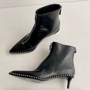 Alexander Wang sz 37 black point toe boot, kitten heel. Excellent condition.